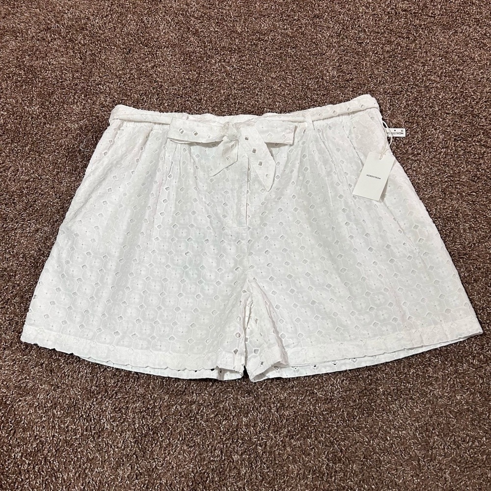 Nordstrom White High‎ Waist Shorts